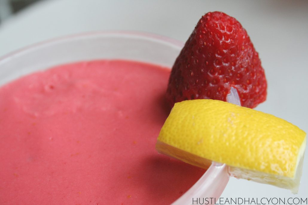 Skinny Strawberry Fro-Yo to Satisfy a Sweet Tooth Sinlessly | Only 4 Ingredients! | www.HustleAndHalcyon.com