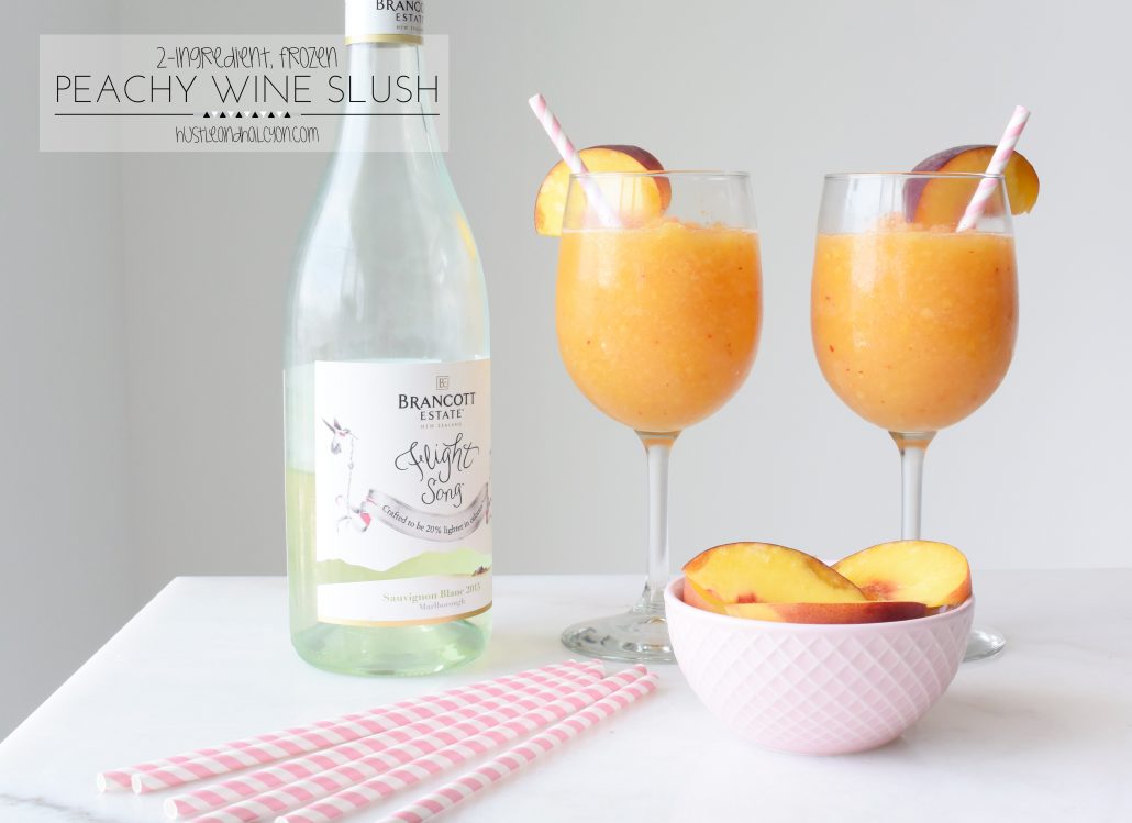 2-Ingredient, Frozen Peachy Wine Slush | hustle + halcyon