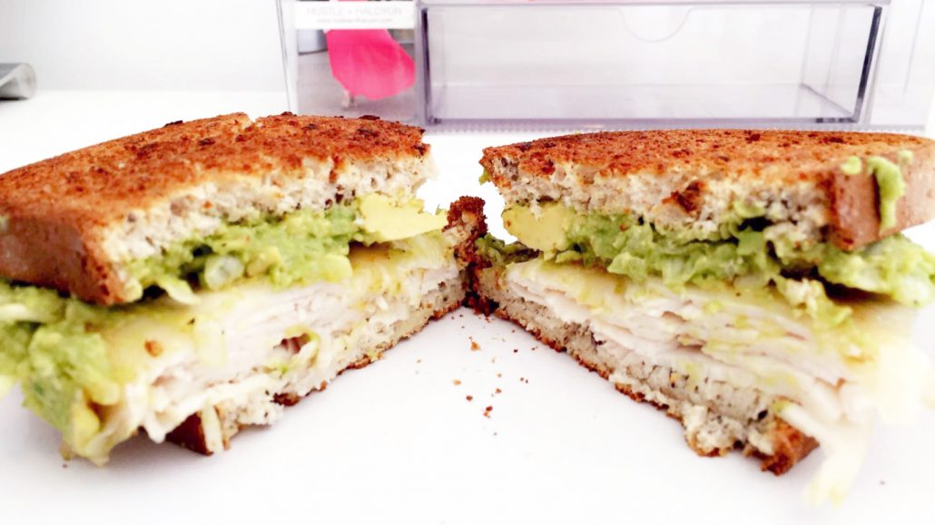 Healthy Girl Meal Diary: toasted turkey and avocado sandwich on gluten-free bread | www.hustleandhalcyon.com