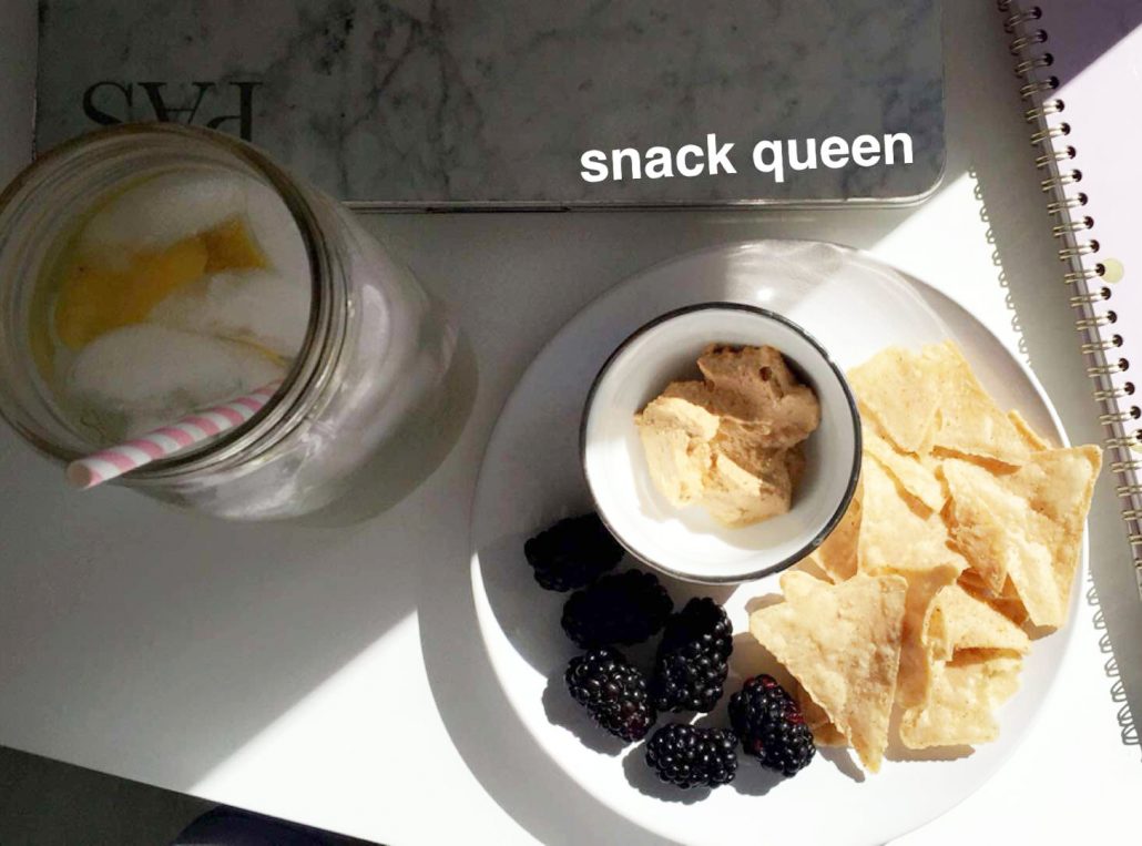 Healthy Girl Meal Diary: Bean chips, vegan chipotle dip & berries | www.hustleandhalcyon.com