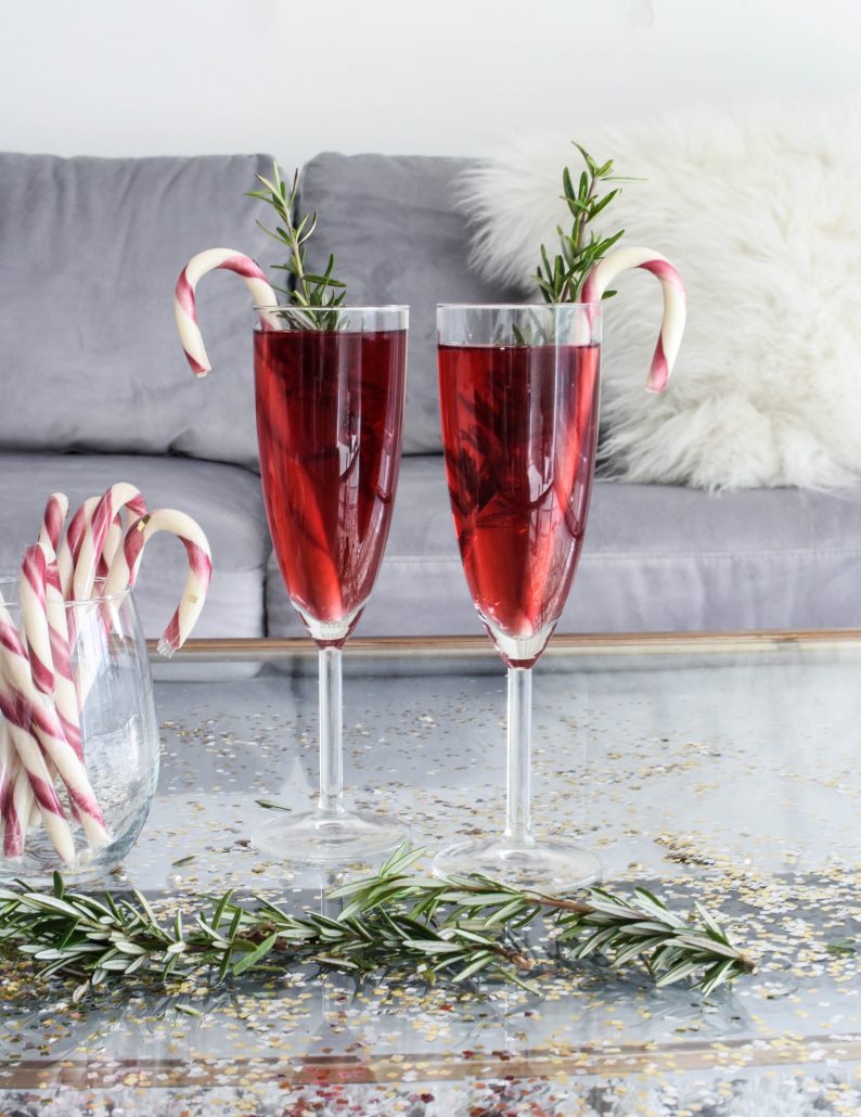 POINSETTIA COCKTAIL: a Champagne Cocktail to Fuel Your Holiday Spirit with Payton Sartain of Hustle + Halcyon