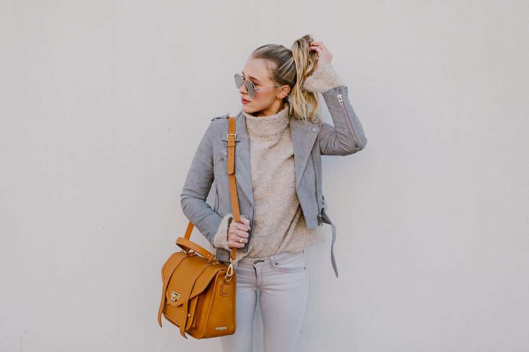 Hustle + Halcyon wears spring neutrals while in New York City