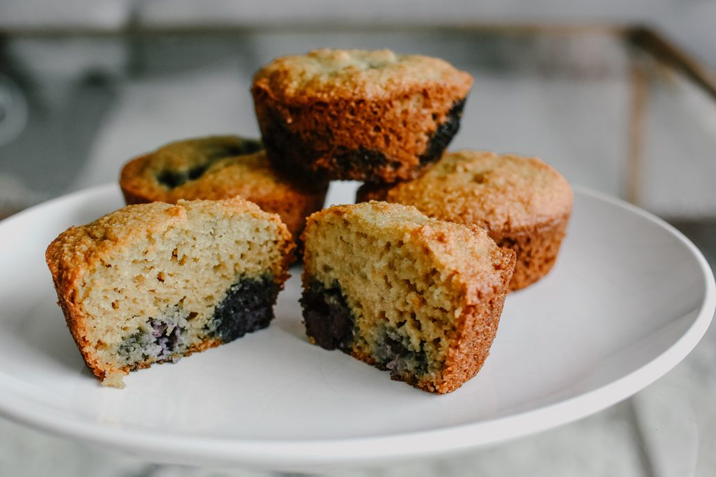 Hustle + Halcyon's Gluten Free Blueberry Muffin Recipe ( also DAIRY FREE & can be made vegan! )