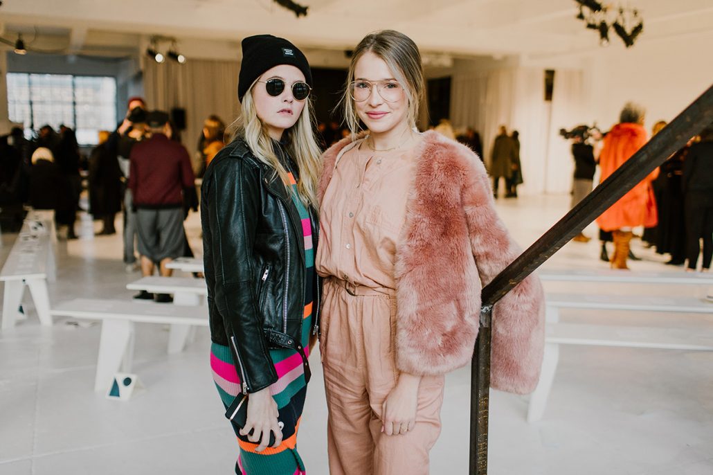 Los Angeles style blogger's Hustle + Halcyon and Trendy Chickadee attend show some behind the scenes at the Mara Hoffman F/W 2017 presentation