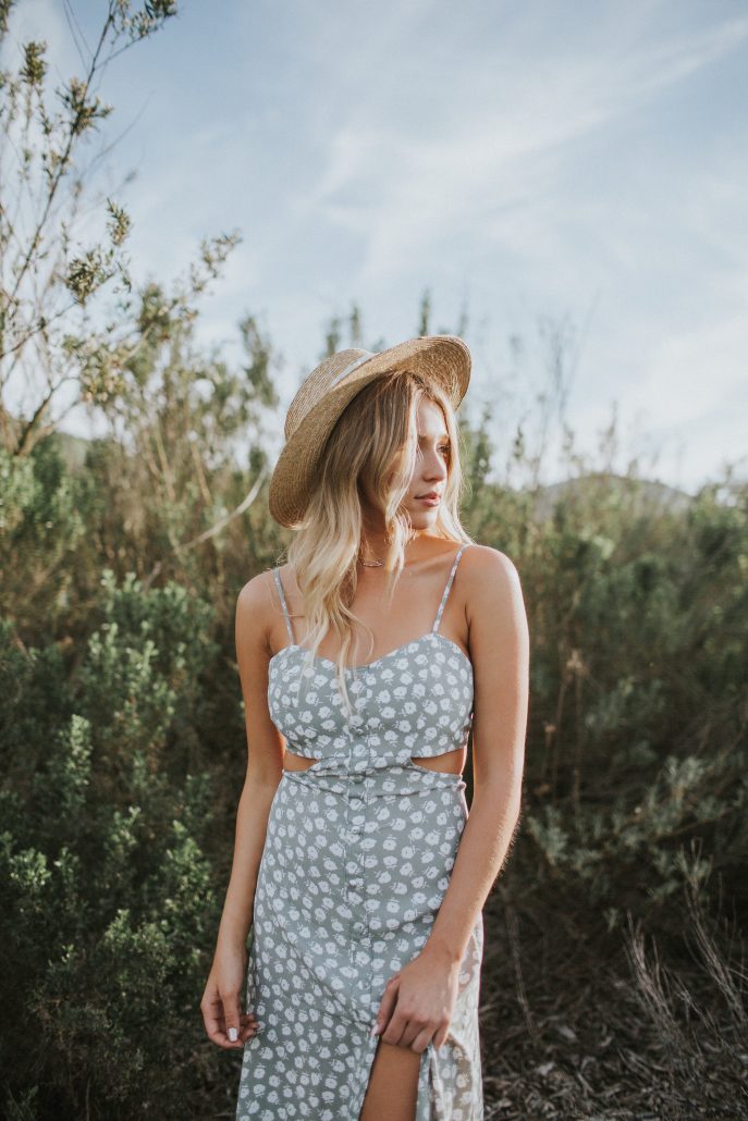 Blogger Payton Sartain in Flynn Skye from Urban Outfitters