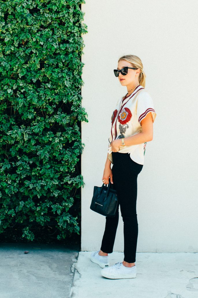 Blogger Hustle + Halcyon wearing Gucci, Stella McCartney, Celine and Superga for the perfect Summer in LA outfit