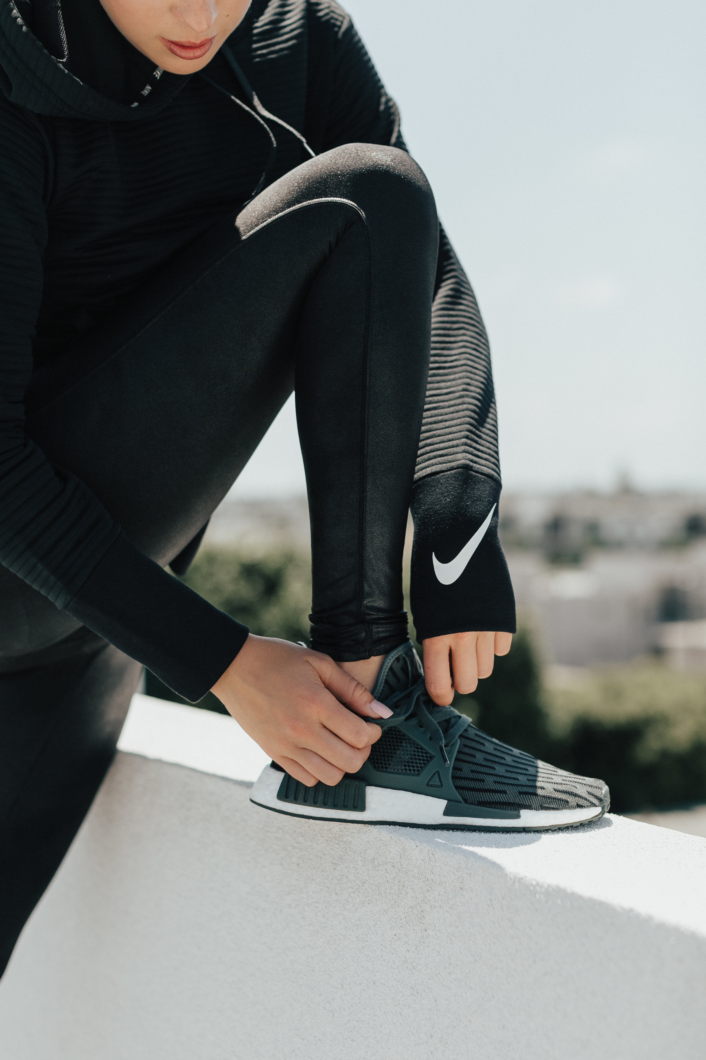 Blogger Payton Sartain of Hustle + Halcyon Shares her Fitness Regime with FinishLine, Wearing Nike and Adidas