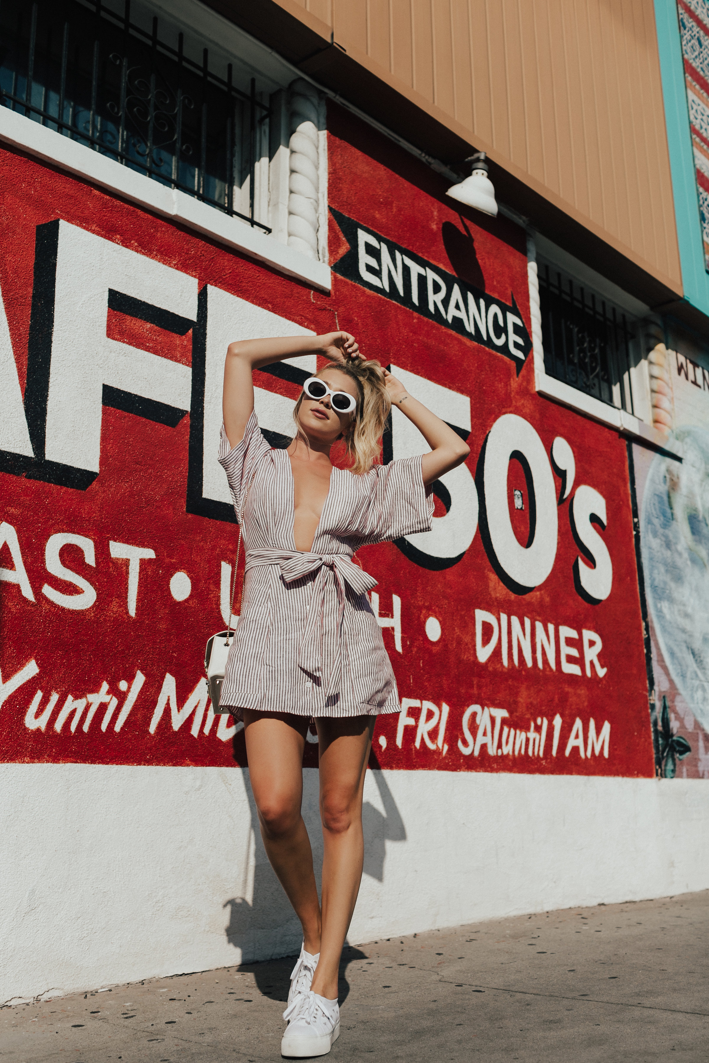 Blogger Payton Sartain wears Reformation in Los Angeles, CA