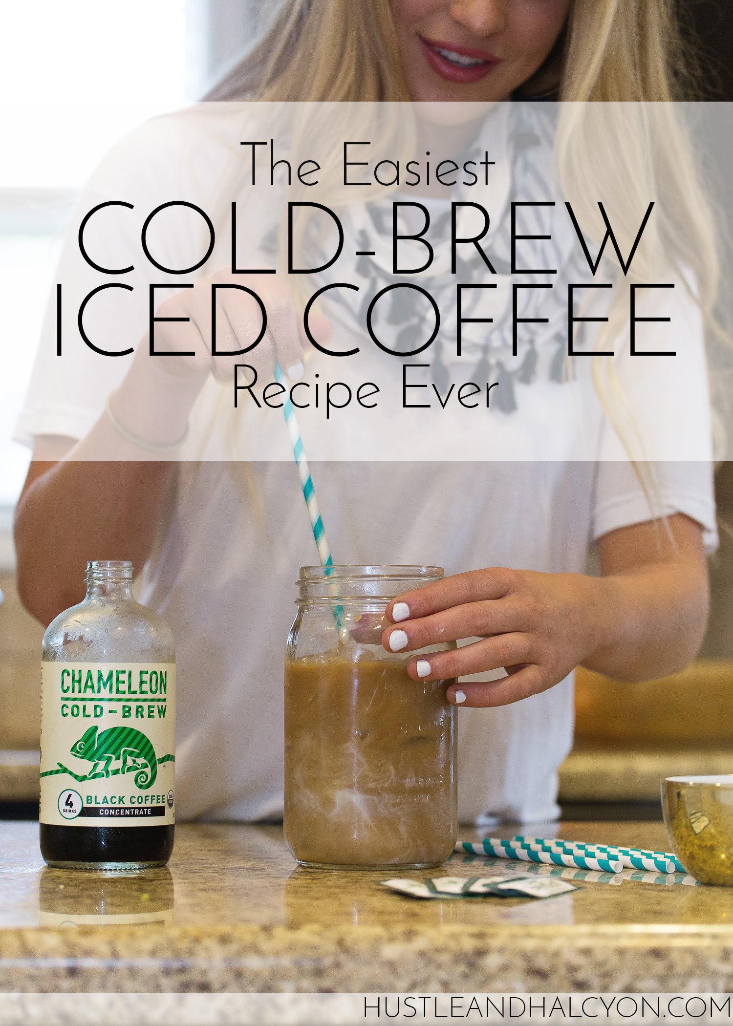 The Easiest Cold-Brew Iced Coffee: My Favorite Add-ins & My Favorite Brand | www.hustleandhalcyon.com