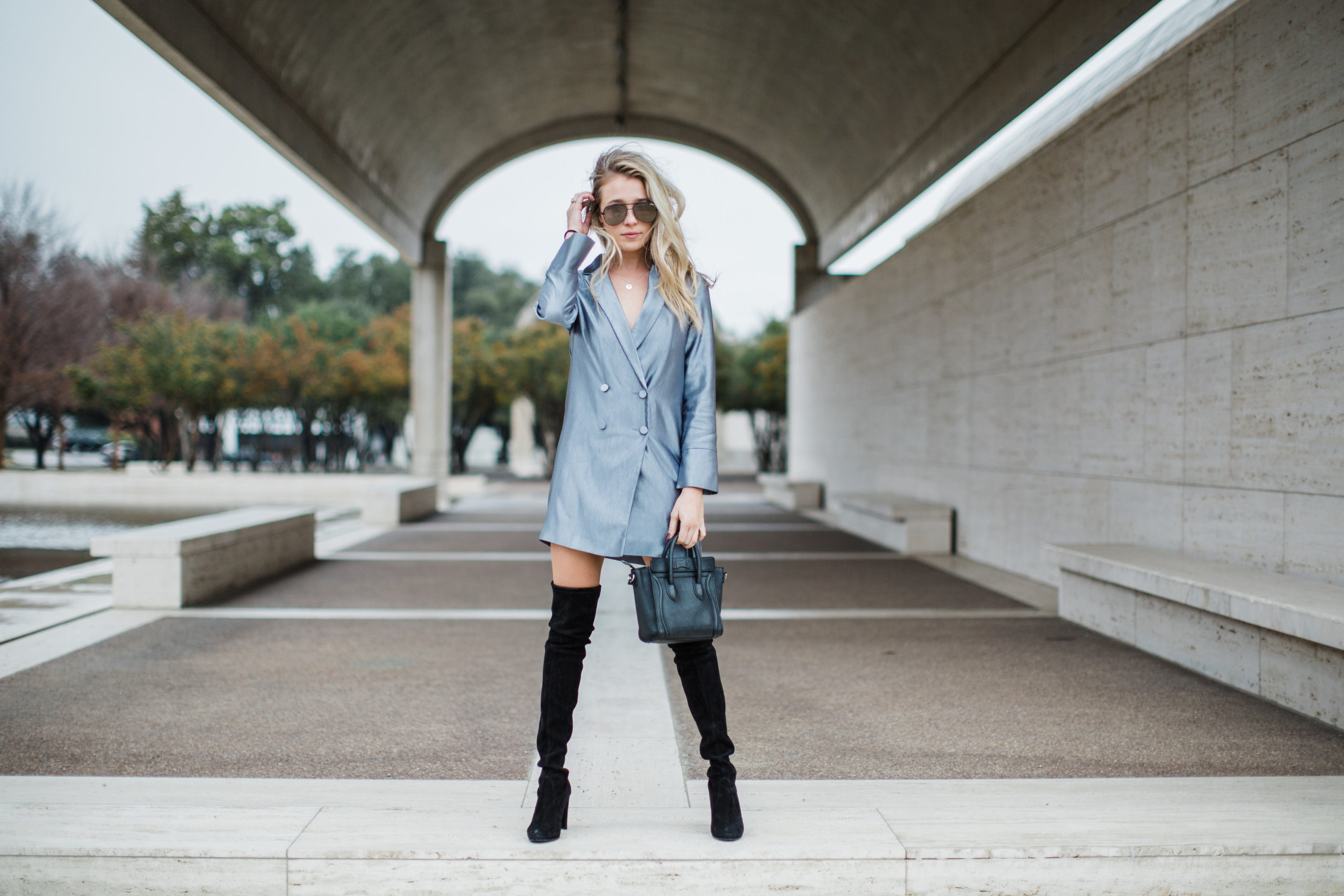 Blogger Hustle and Halcyon in TOPSHOP at the Kimbell Art Museum